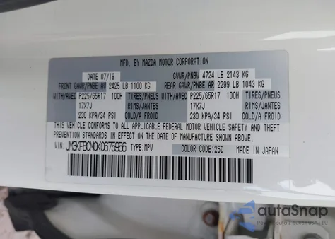 2019 Mazda Cx-5 Touring from USA, damaged, VIN JM3KFBCM0K0675956